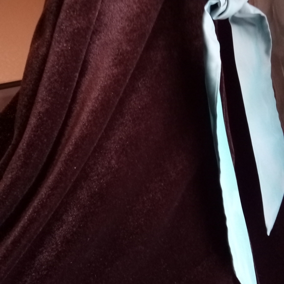 Girls Chocolate Velvet Formal Dress - Picture 3 of 3